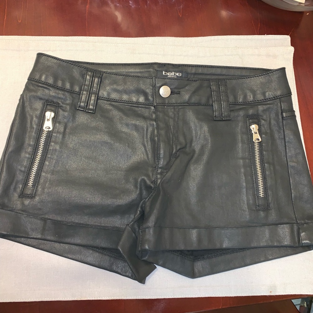 Black dressy Bebe shorts never worn